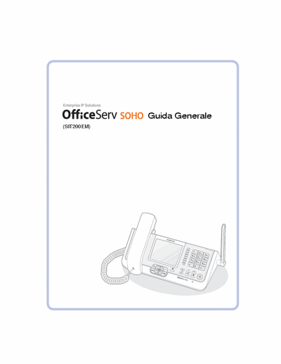 Samsung OfficeServSoho WIP-5000M OfficeServ SOHO e WIP-5000M User Guide Italian